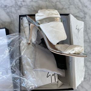 Giuseppe Zanotti - Silver and PVC Heeled Sandals - Size 41